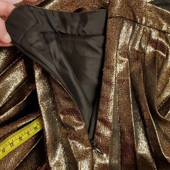 Kate Spade Metallic Pleated Skirt - Picture 9 of 9